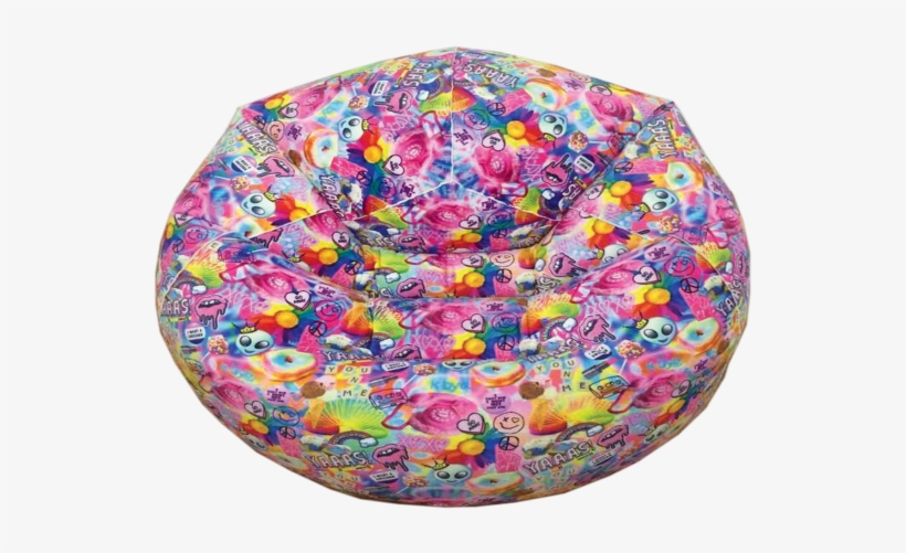Picture Of Psychedelic Collage Blow-up Chair - Dog, transparent png