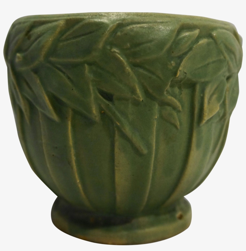 Mccoy Small Planter Jardiniere Flower Pot Laurel Leaves - Earthenware, transparent png