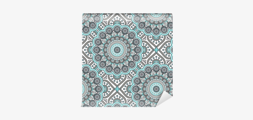 Ethnic Floral Seamless Pattern With Mandalas Wallpaper - Art-b, transparent png