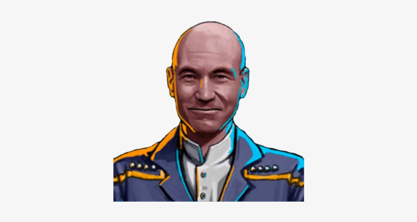 375px-c - O - P - Founder Picard Head - Captain Picard Star Trek Timelines, transparent png