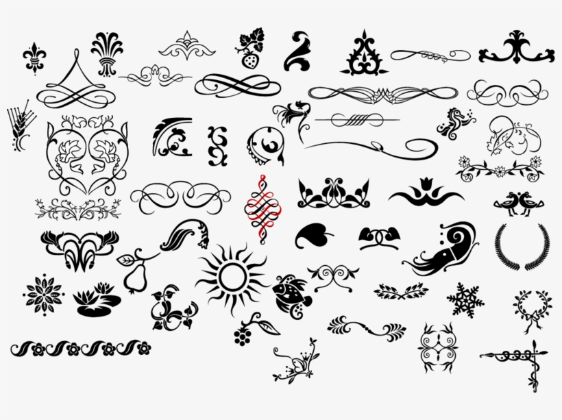 Ornaments And Flourishes Free Download - Western Vector Png, transparent png