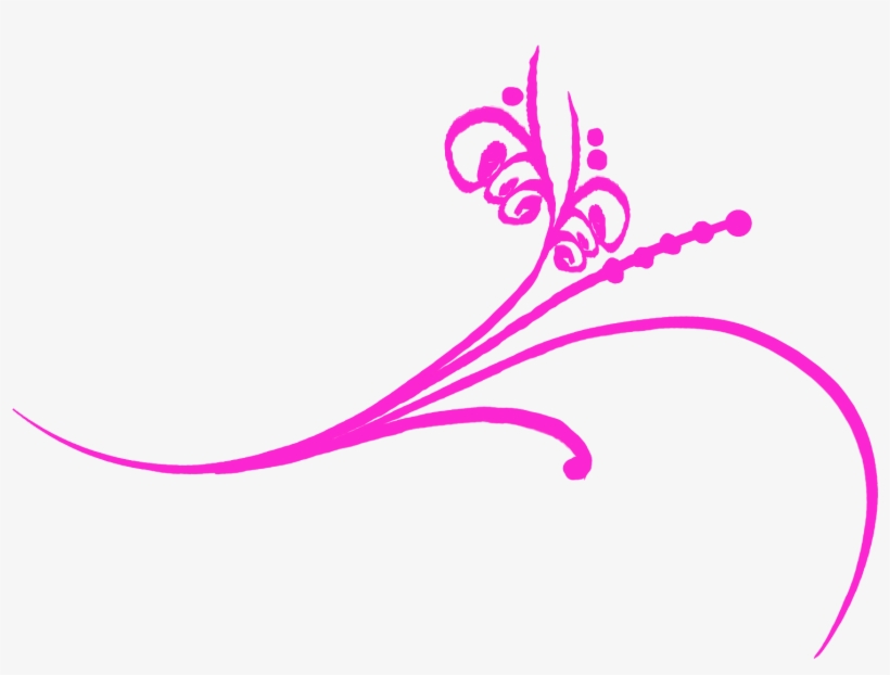 Pink Flourish Clipart - Pink Flourish Png, transparent png