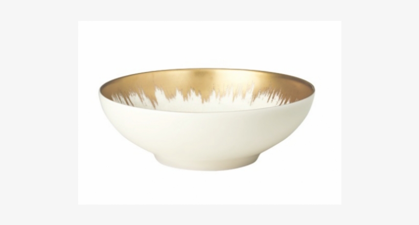 Aura Opal And Gold Brushstroke Cereal Bowl By Belleandjune - Kim Seybert Opal Golden Brushstroke Cereal Bowl, transparent png