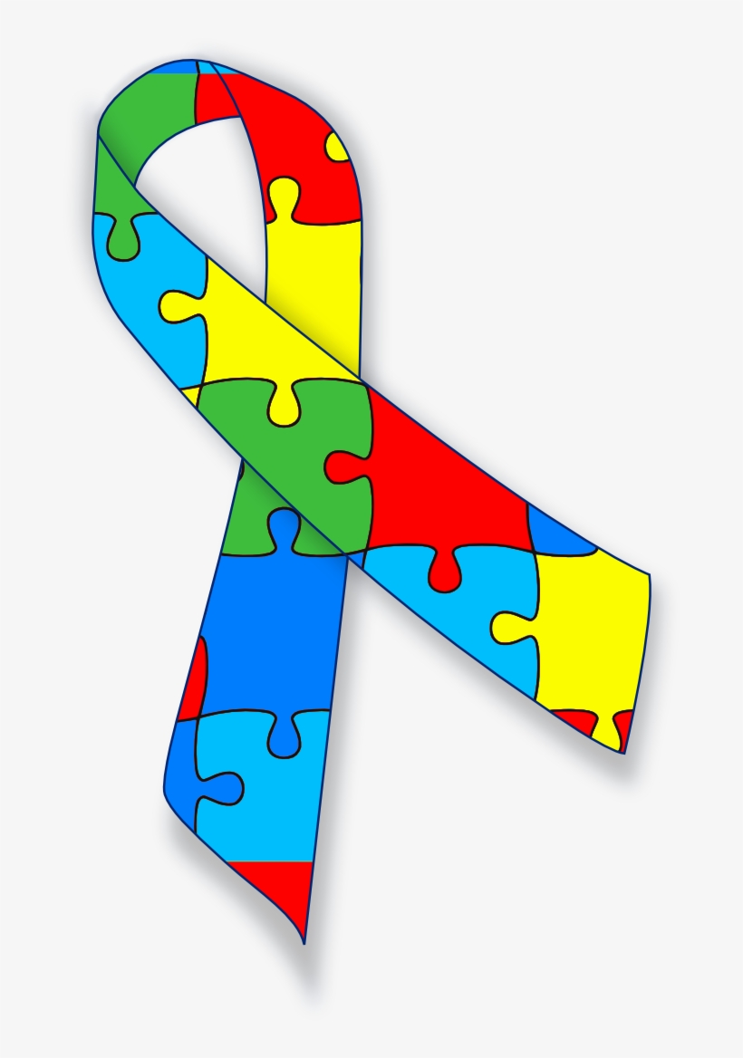 Blue Bow Clip Art Also Mental Health Awareness Ribbon - Autism Ribbon Svg Free, transparent png