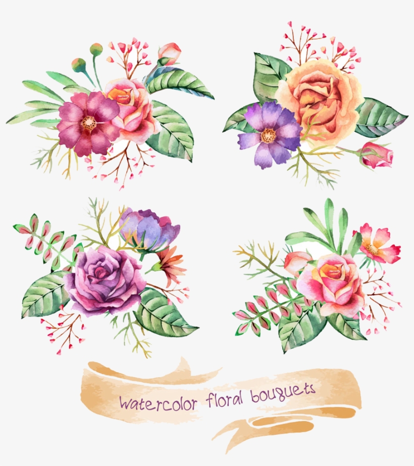 Wedding Invitation Flower Bouquet Watercolor Painting - Believe In Yourself 2017-2018 Weekly Planner: Cute, transparent png
