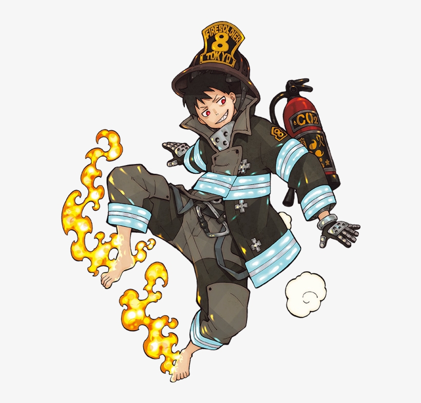 Shinra Kusakabe In Bunker Gear Colour - Atsushi Ōkubo Fire Force, transparent png