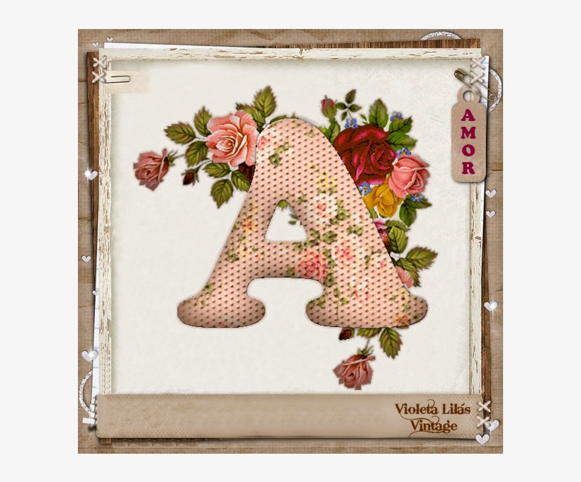 Alfabeto Com Flores Vintage - Vintage Flowers, transparent png