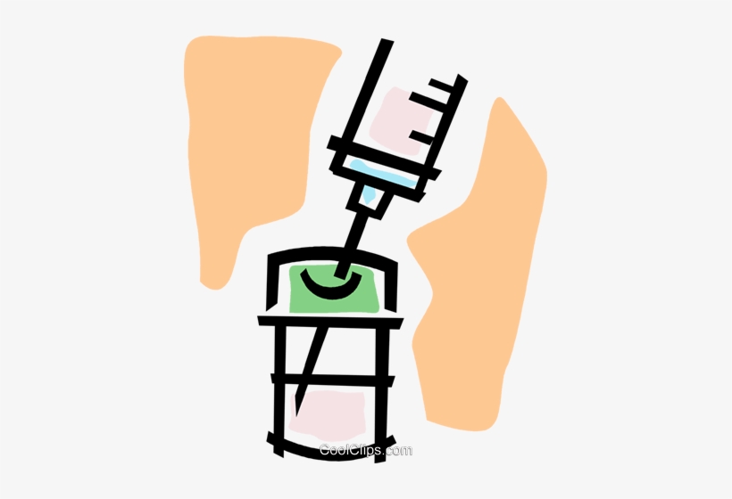Needle And Vial Royalty Free Vector Clip Art Illustration - Clip Art, transparent png
