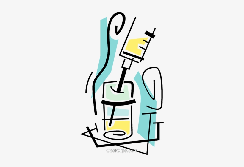 Needle And Vial Royalty Free Vector Clip Art Illustration - Vial, transparent png