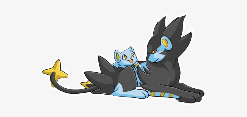 Parental Supervision Is A Lot Easier When You Can See - Pokemon Luxray And Shinx, transparent png