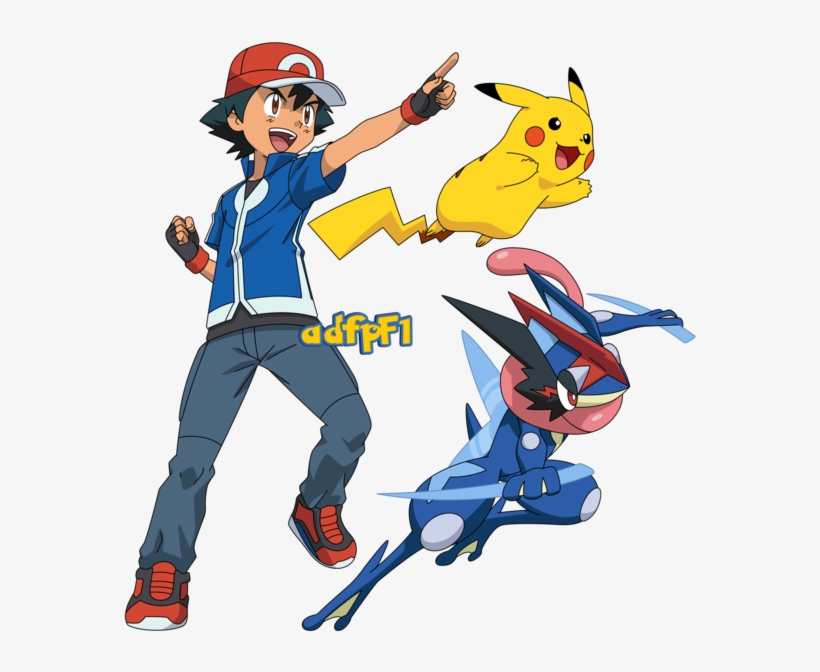 Xy Pikachu Y Greninja - Ash Xy, transparent png