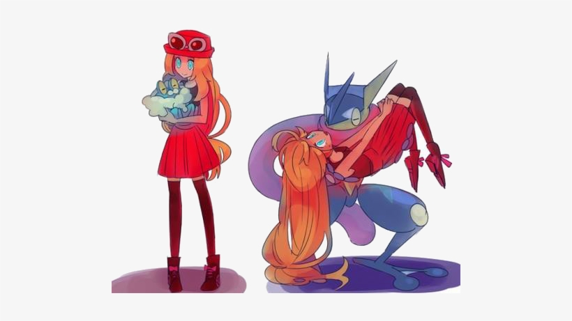 266 Kb Png - Greninja X Female Trainer, transparent png