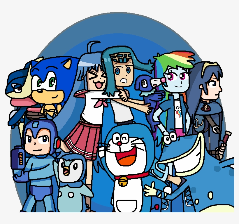 Mighty355, Blue, Crossover, Doraemon, Equestria Girls, - Doraemon My Little Pony, transparent png