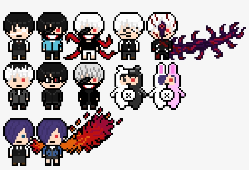 Tokyo Ghoul Danganronpa-like Pixel Arts - Tokyo Ghoul Pixel Art, transparent png