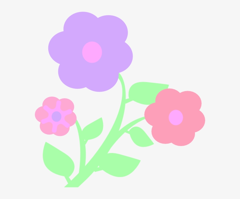 Pastel Flowers Clip Art At Clker - Pastel Flower Clip Art, transparent png