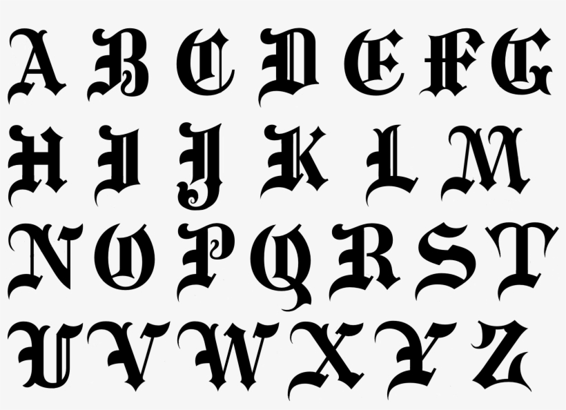Png Library Library Goth Letters Related Keywords - Goth Letters, transparent png