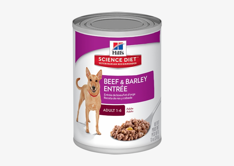 Sd Adult Beef And Barley Entree Dog Food Canned Productshot - Science Diet Dog Food Cans, transparent png