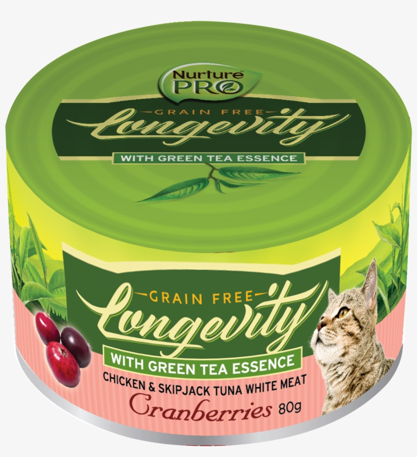 Longevity Cat Can With Cranberries, transparent png