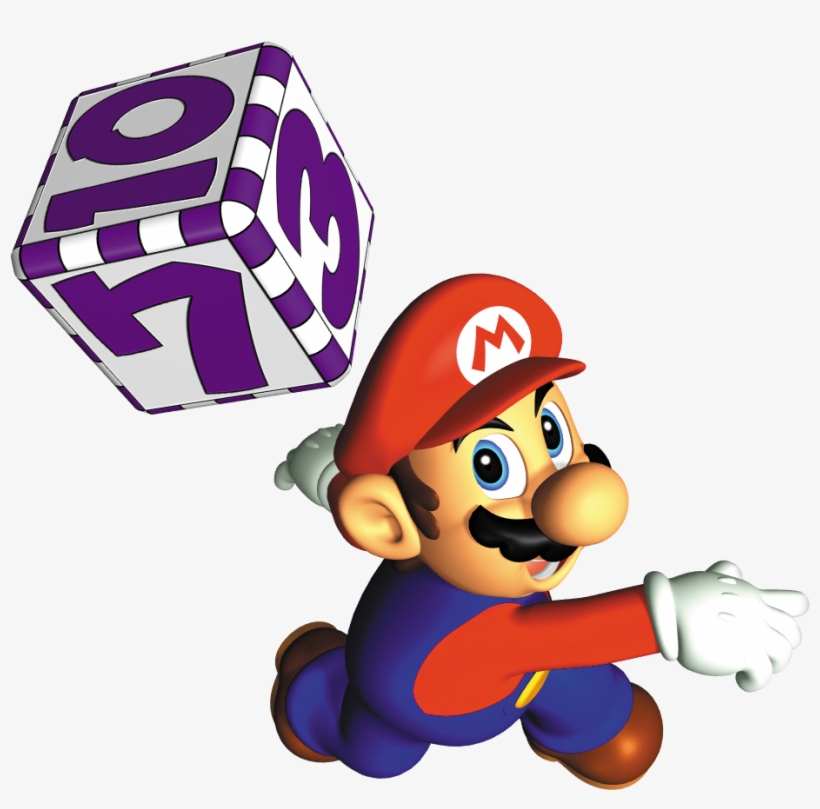 Mario Hitting Dice Block - Mario Party Dice Block, transparent png
