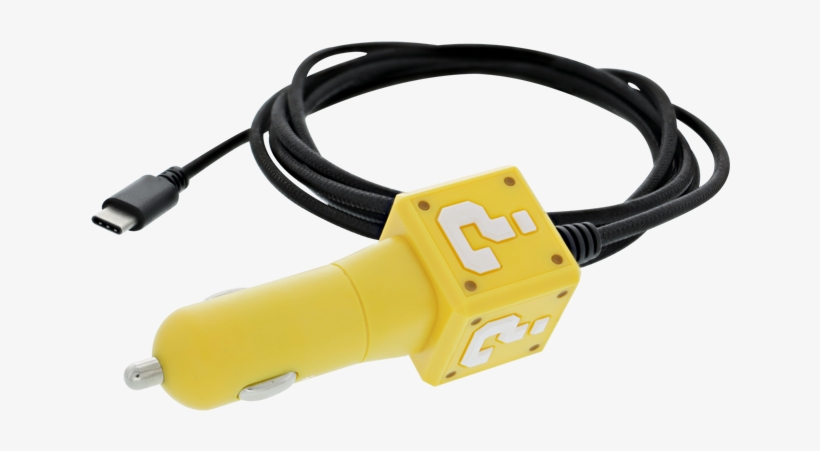 Question Mark Block Car Charger - Nintendo Switch Car Charger, transparent png