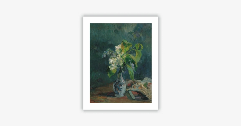 Lilacs - Giclee Painting: Gauguin's Lilacs, 1885, 61x46in., transparent png