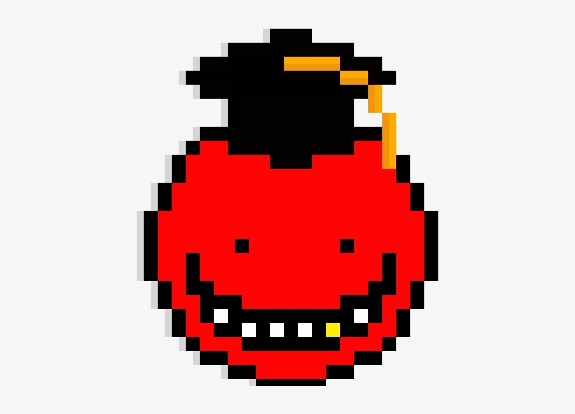 Koro Sensei - Pixel Art Kawaii Apple, transparent png