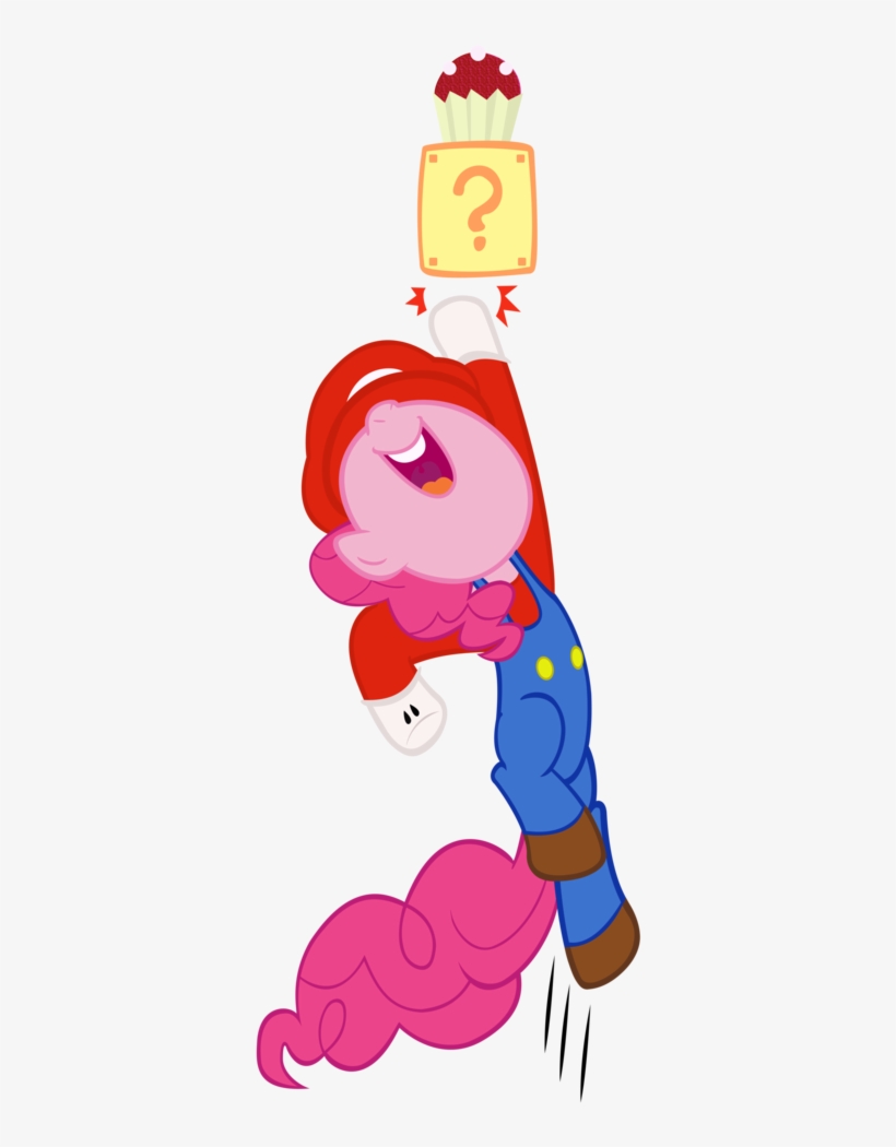 Spikesmustache, Block, Cosplay, Crossover, Cupcake, - Super Mario Pinkie Pie, transparent png