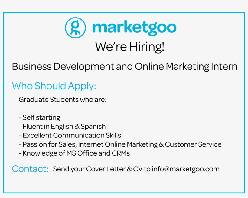 Biz Dev Internship - Marketgoo, transparent png