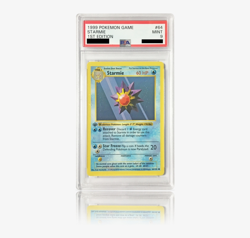 Psa 9 1st Edition Starmie 64/102 - Sports Memorabilia 1999 Pokemon 1st First Edition Base, transparent png