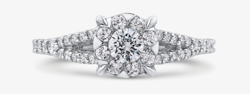 10k White Gold 5/8 Ct Round White Diamond Fashion Ring - 14k White Gold Finish 925 Silver Diamond Vintage Engagement, transparent png
