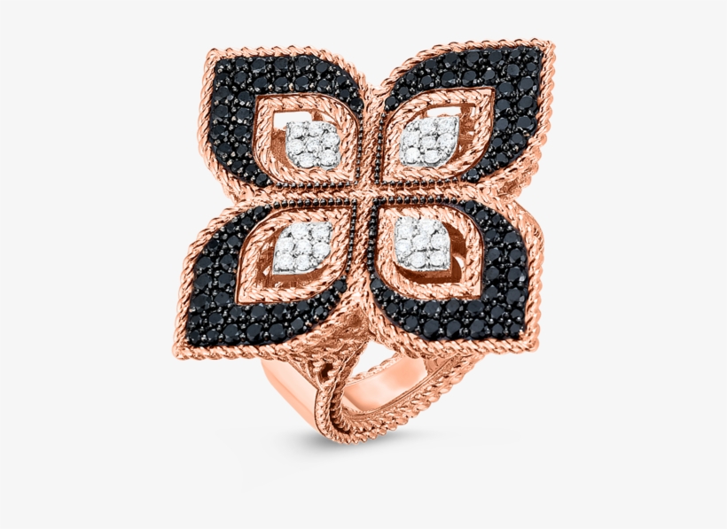 Roberto Coin Venetian Princess Black And White Diamond, transparent png
