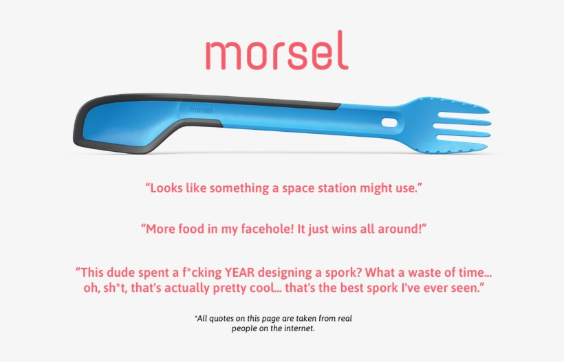 Morsel Is Part Spoon, Part Fork, Part Spatula, Resulting - Morsel Spork, transparent png