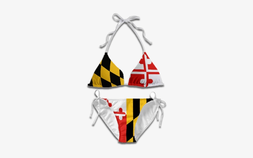 Maryland Flag Bikini Suit By Route One Apparel Grande - Maryland Flag Apparel, transparent png