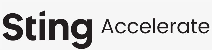 Sting Accelerate Logo Cmyk Black - Logo, transparent png