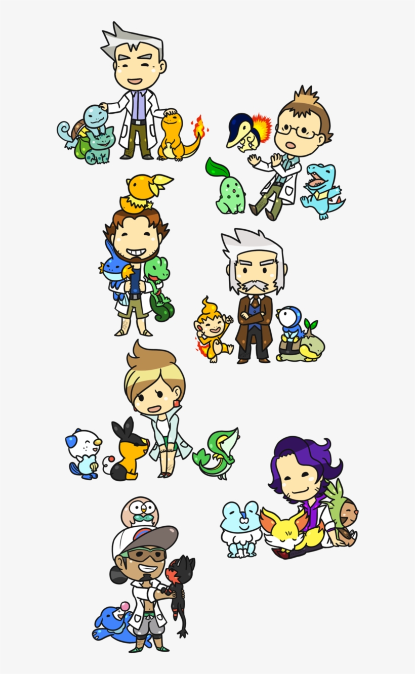 Pokemon Professors By Possumato On Deviantart - All Pokemon Professors, transparent png