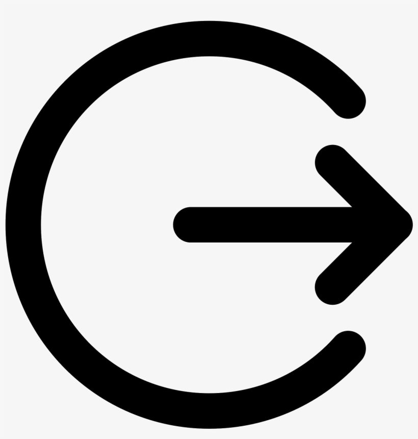 Sign Out Filled Icon - Icon, transparent png