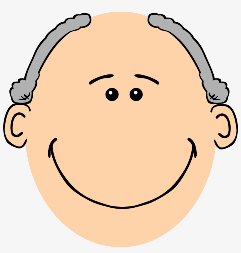 Grandpa Grey - Cartoon Man Face, transparent png