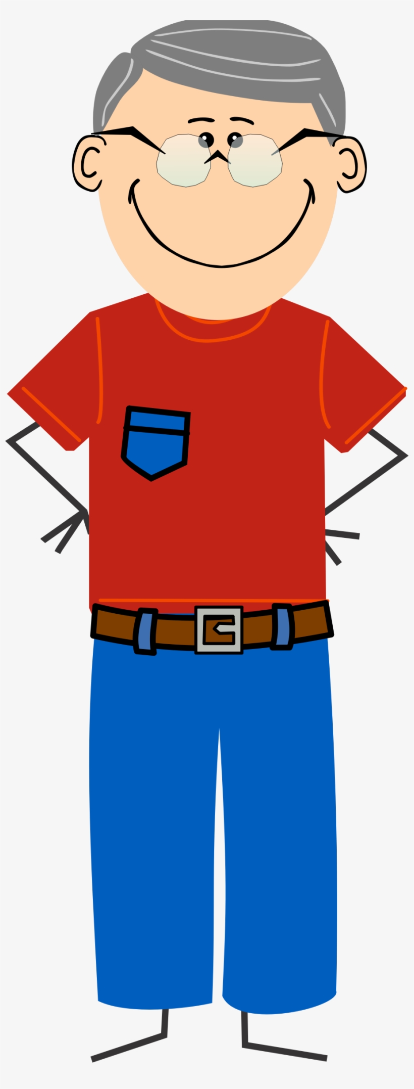 This Free Icons Png Design Of Grandpa With Jeans And, transparent png