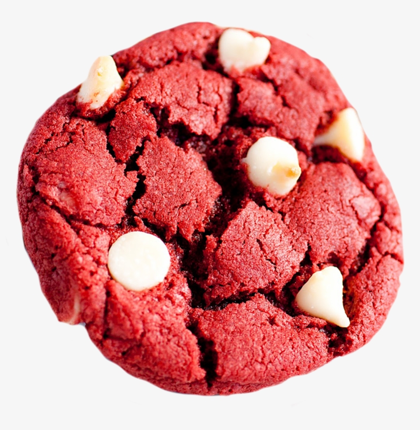 Red Velvet Cake Chocolate Chip Cookie White Chocolate - Red Velvet Macadamia Biscuits, transparent png