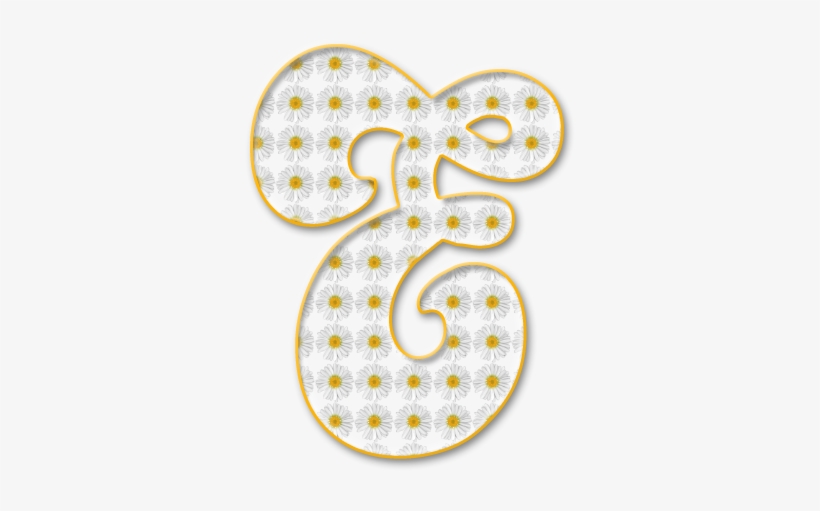 Alfabeto Con Margaritas - Letras Decoradas De Margaritas, transparent png