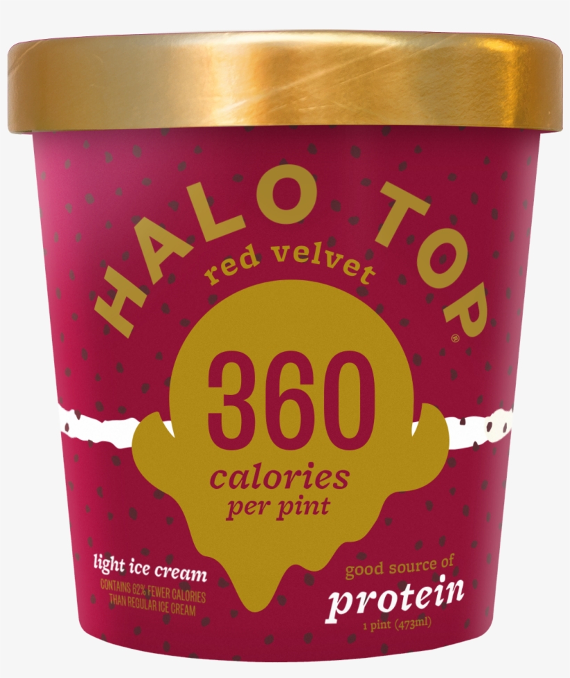 Halo Top Red Velvet Ice Cream, 1 Pint - Halo Top Red Velvet, transparent png