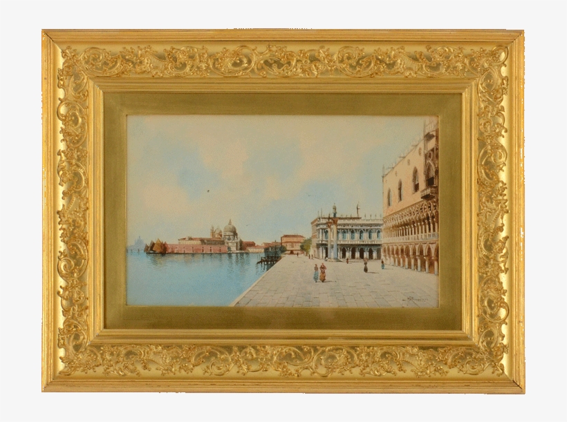 Watercolor A View Of The Riva Degil Schiavoni Venice - Venice, transparent png
