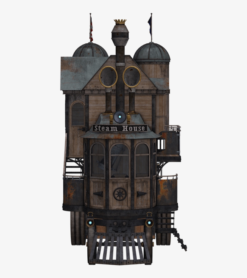 Download - Steampunk Building Png, transparent png