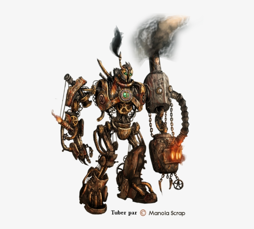 Tubes Steampunk - Military Robot, transparent png