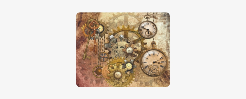 Steampunk Rectangle Mousepad - Time Shower Curtain, transparent png