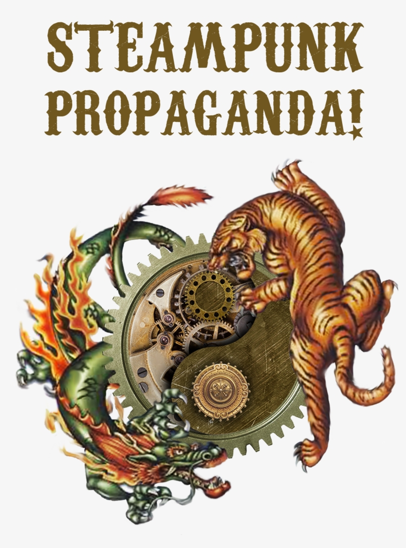 Steampunk-propaganda - Ying Yang Dragon And Tiger, transparent png