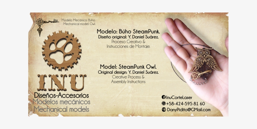 Cover Steemit Búho Steampunk - Gear, transparent png