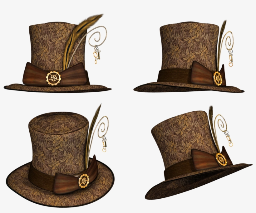 Vector Transparent Hat Collection Png Stock By Roy - Pendentif Cabochon Rond 25 Mm En Résine Époxy - Chapeau, transparent png