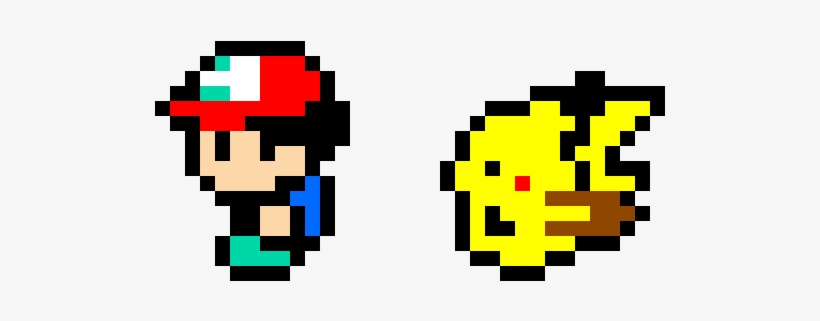 Hi, I'm Ash Ketchum - Ash And Pikachu Pixel Art, transparent png