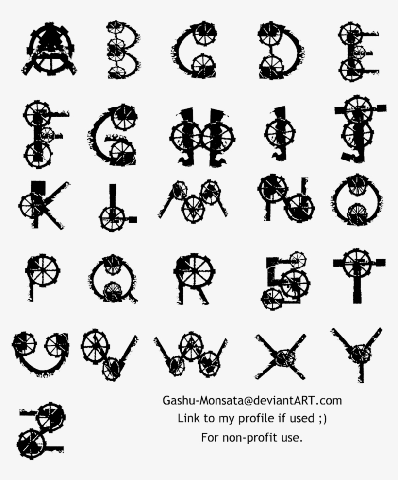 Steampunk - Steampunk Alphabet, transparent png